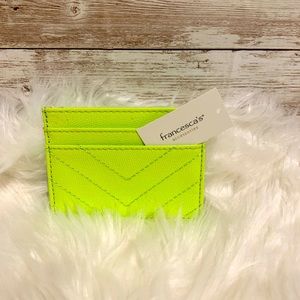 Francesca Lime Green Card Holder Wallet